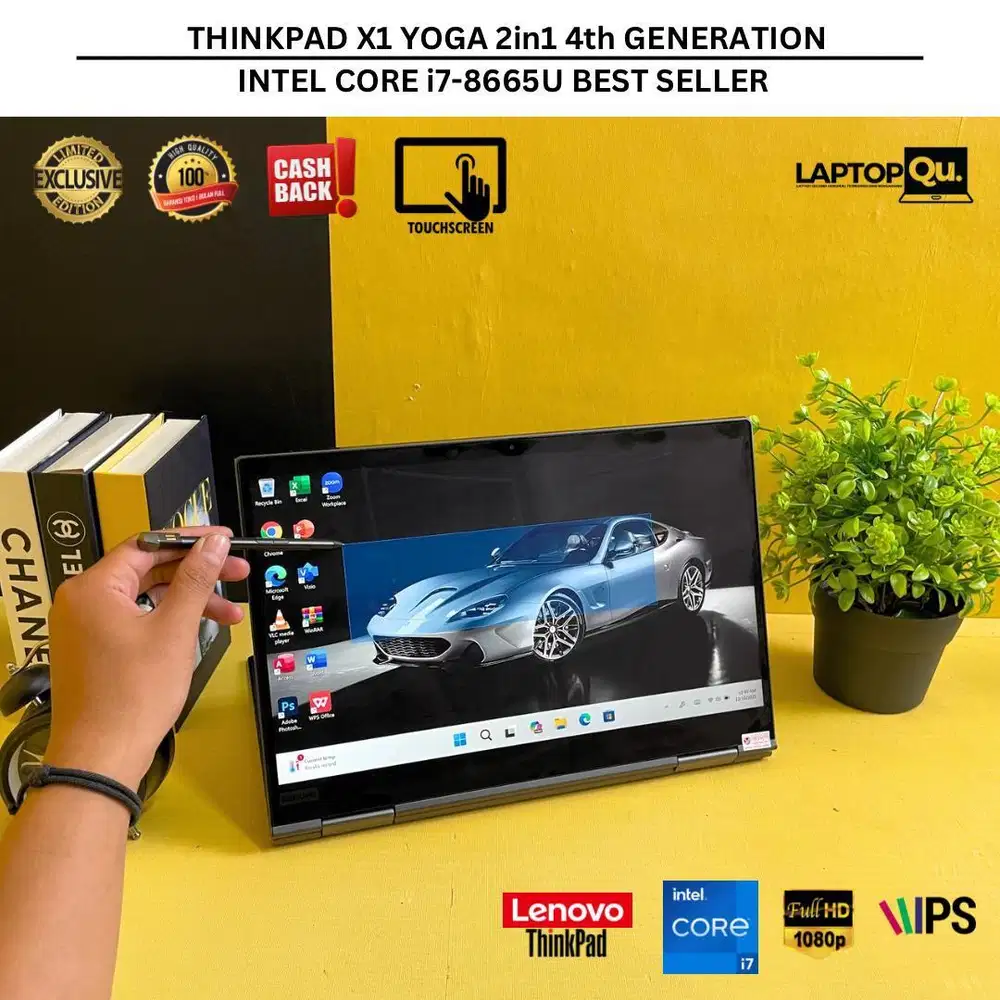 THINKPAD X1 YOGA 2in1 4th i7-8665U/RAM 16GB/SSD 256GB/FHD IPS/GRADE A