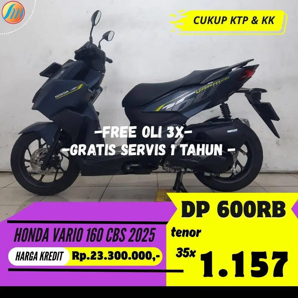 HONDA VARIO 160 CBS 2025 SEKEN KREDIT DP 600RIBU ANGSURAN TERJANGKAU