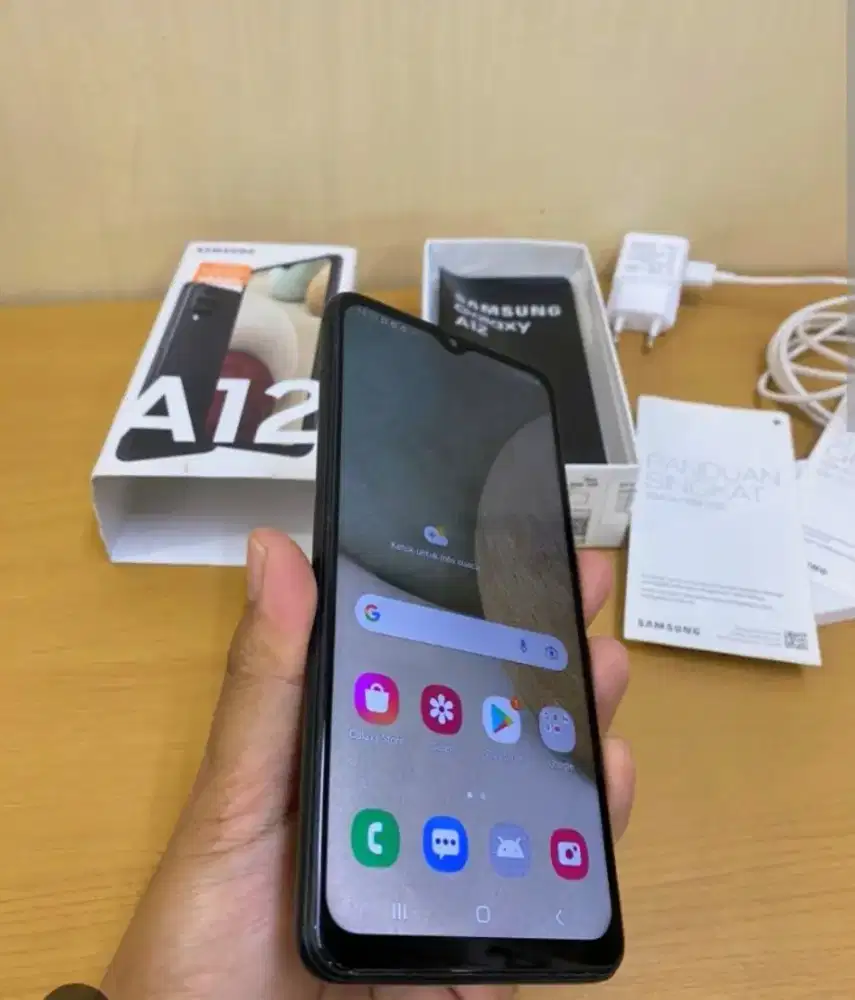 Jual Samsung a12, resmi komplit original smua