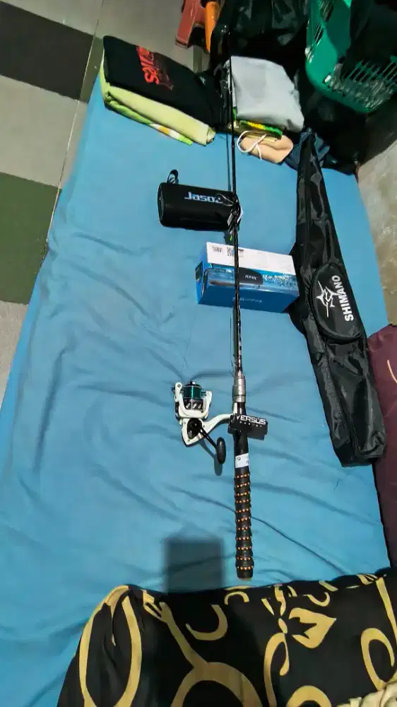 joran set lengkap tinggal ksh umpan langsung bisa mancing