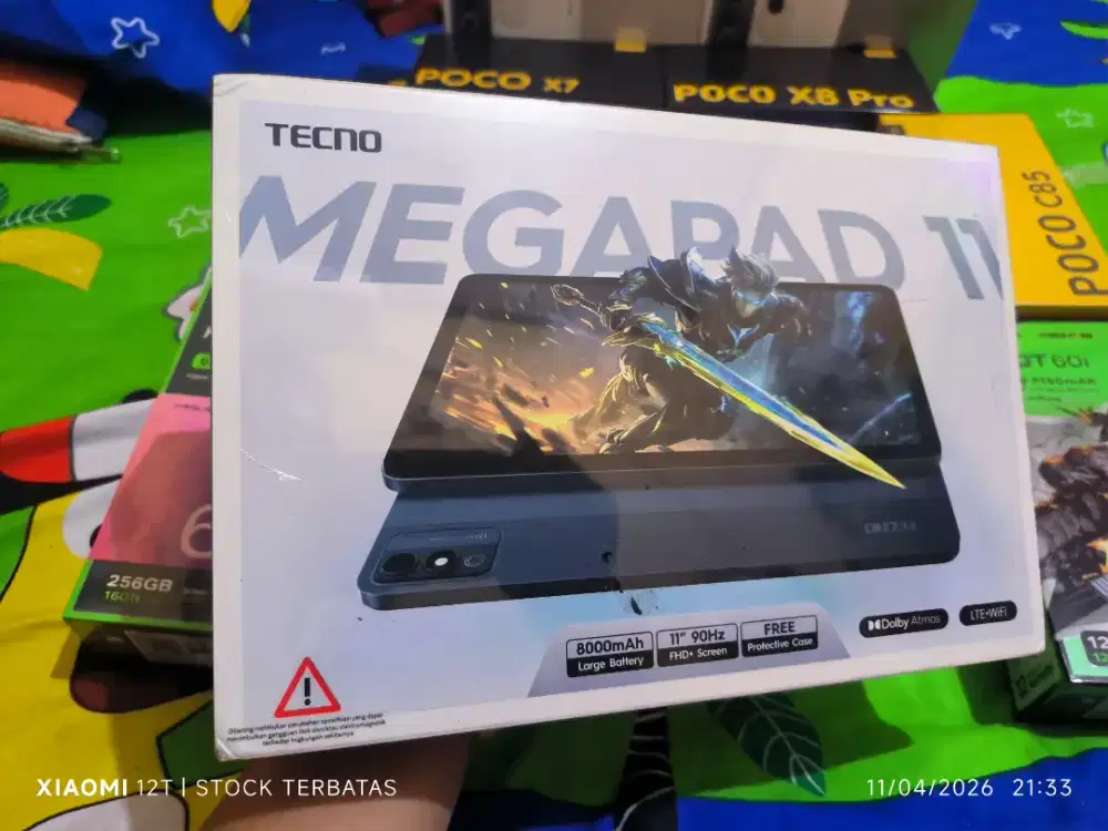 Tecno Megapad 11 Ram 8+128 BNIB/BARU/SEGEL. GARANSI RESMI. COD SERKOT