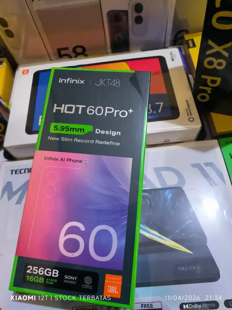 INFINIX HOT 60 PRO PLUS. RAM 8GB+256GB. BNIB/BARU/SEGEL. GARANSI RESMI