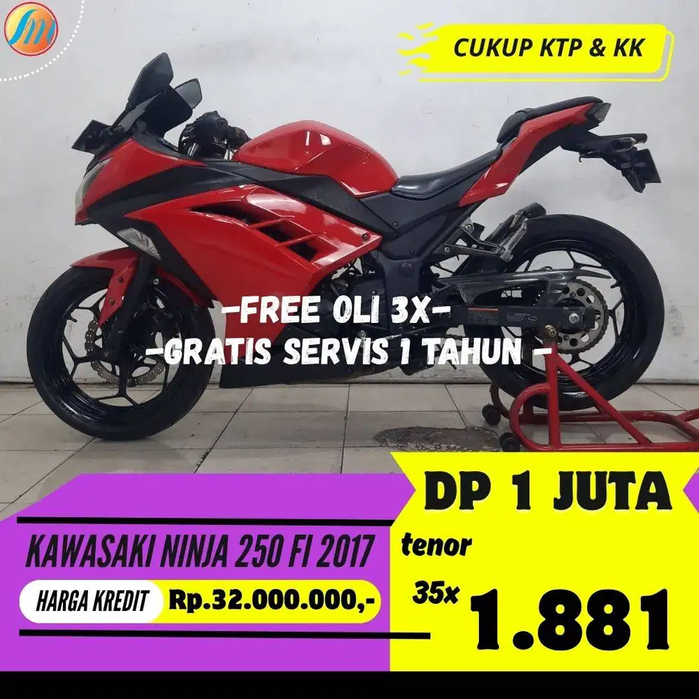 KAWASAKI NINJA 250 FI 2017 JUAL CASH KREDIT SEKEN BERGARANSI