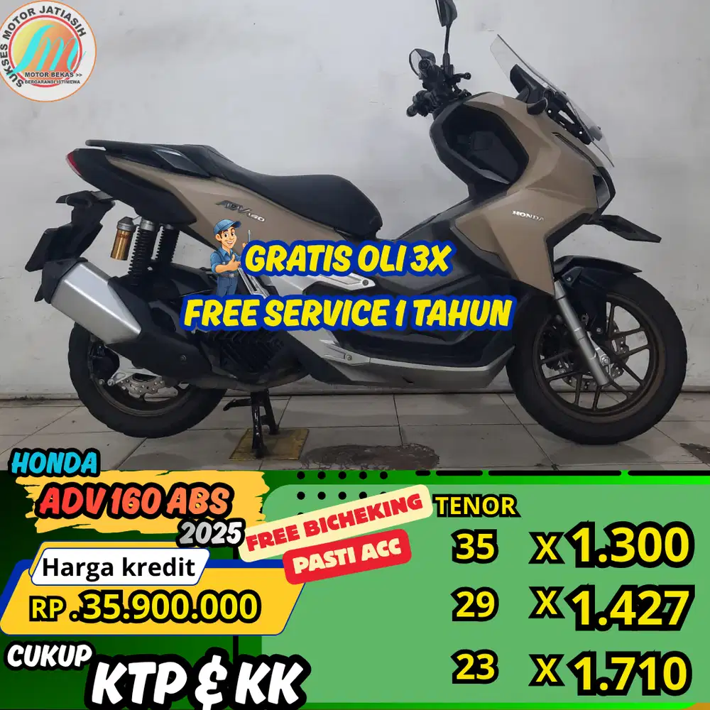 HONDA ADV 160 ABS 2025 ANGSURAN TERMURAH SYRT KTP&KK(SUKSESMOTOR)