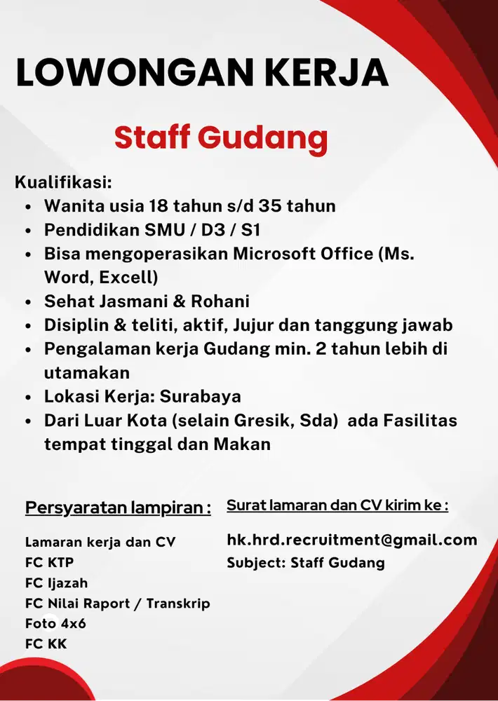 Lowongan Kerja di toko Onlineshop