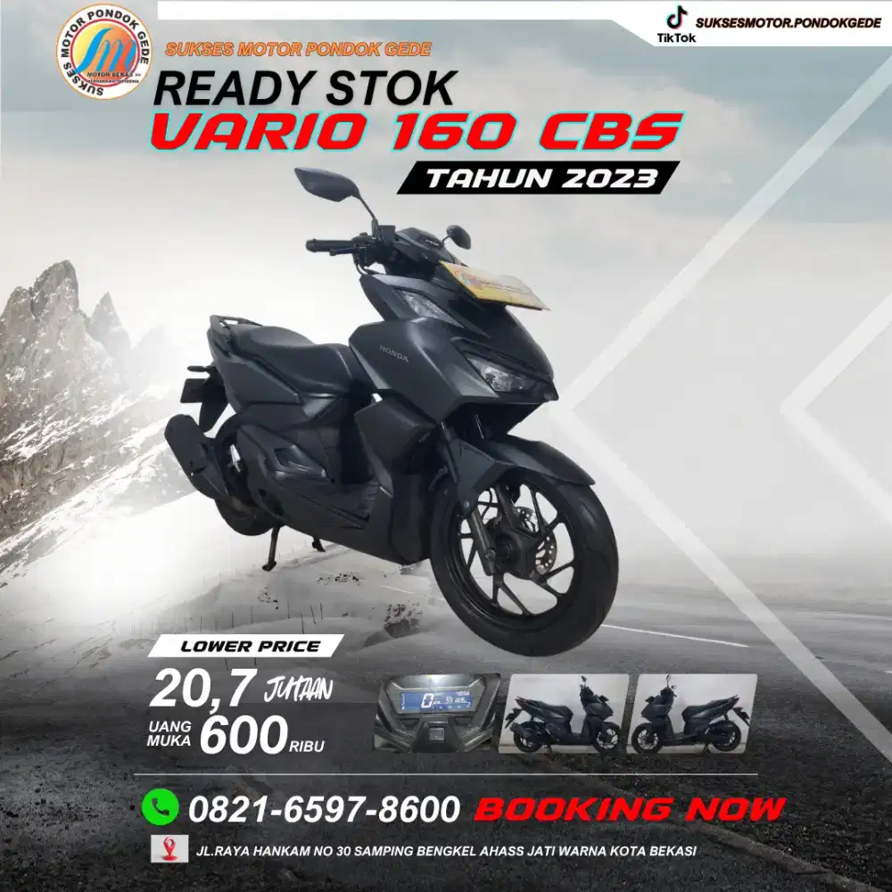 VARIO 160 CBS TAHUN 2023 KTP LUAR JAKARTA BISA KREDIT DI SINI