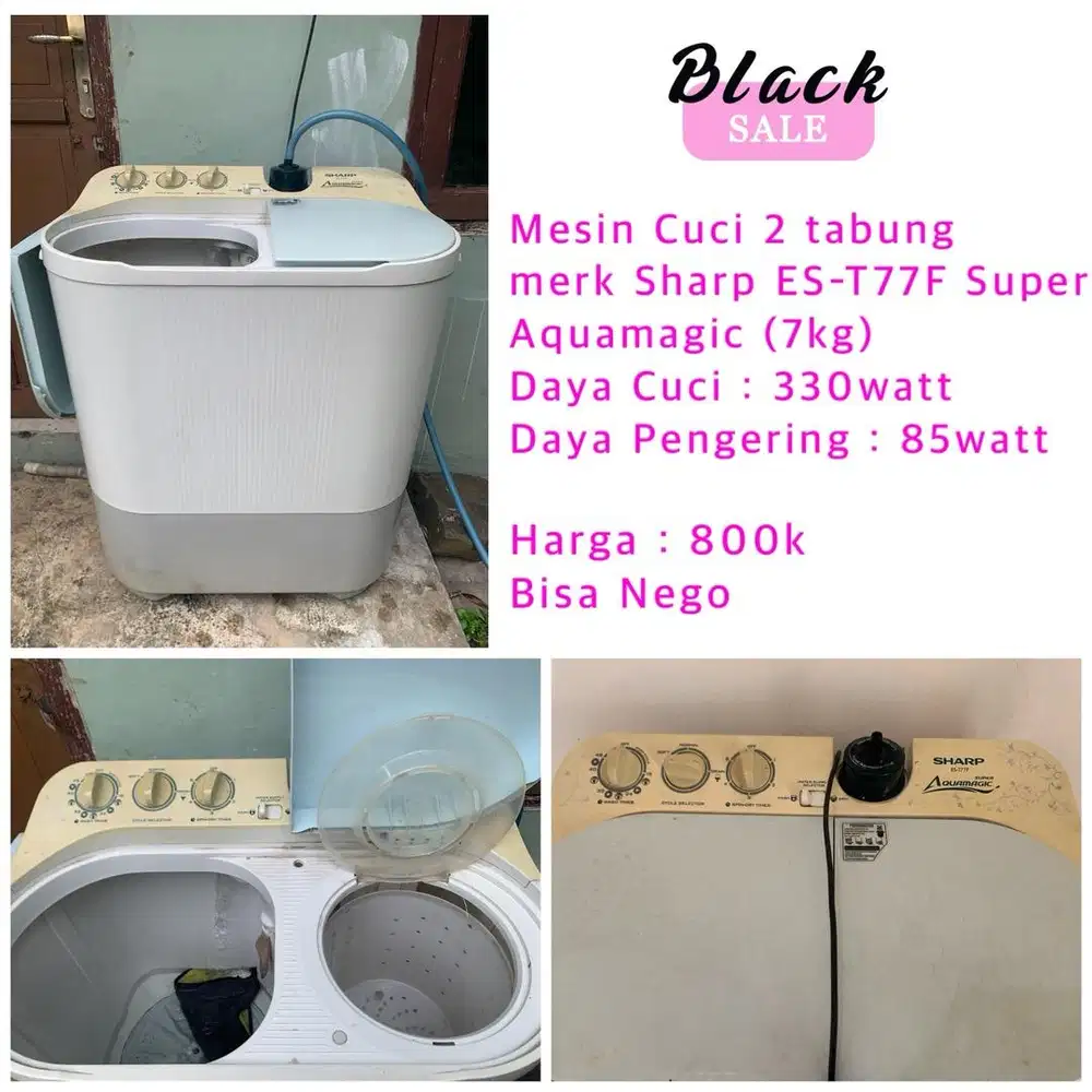 Mesin Cuci 2 Tabung Sharp