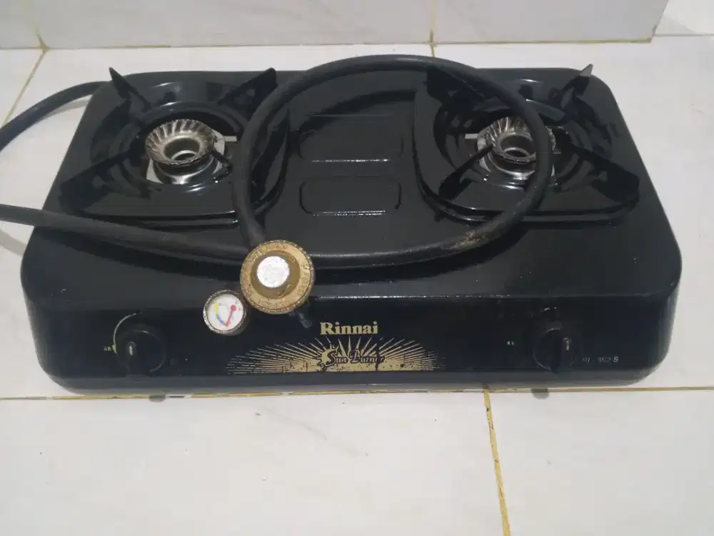 Kompor gas Rinnai 2 tungku + selang regulator
