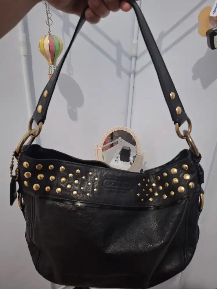 Coach Zoe Leather Hobo Bag studed (rare)