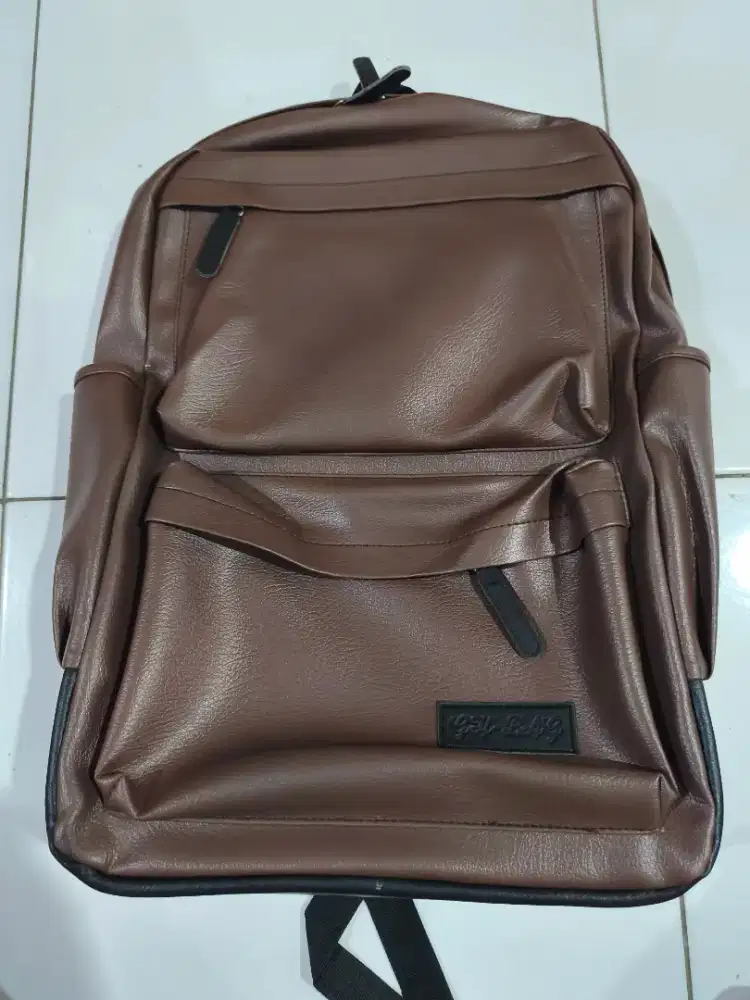 Tas Punggung Ransel Coklat (DH BAG) BARU.Bahan Kulit Sintetis 100K NET