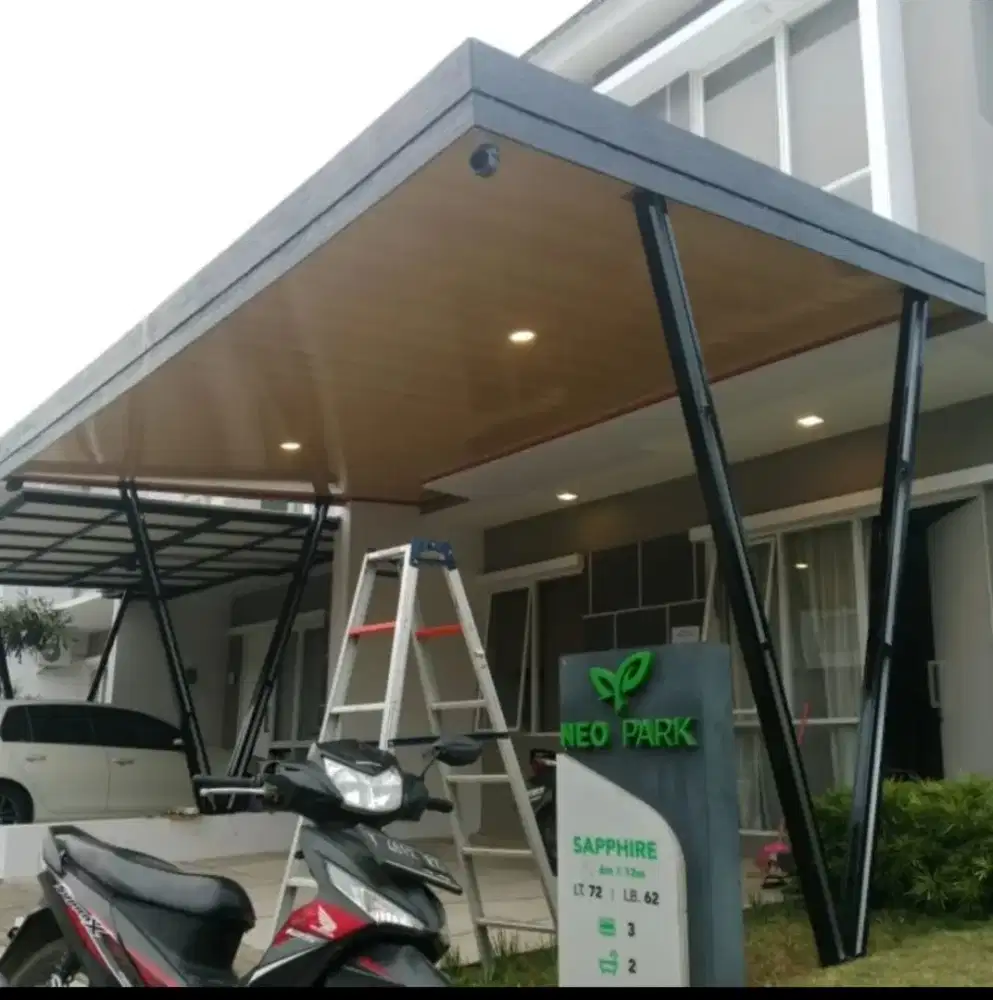 Pemasangan kanopi trpasang rapi.