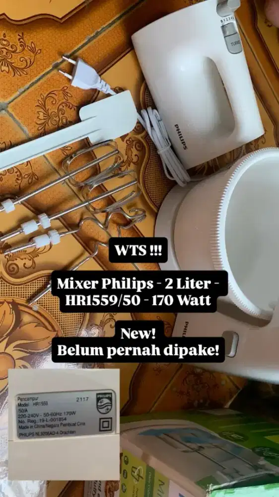 Mixer Philips 2 liter belum pernah dipakai jual rugi