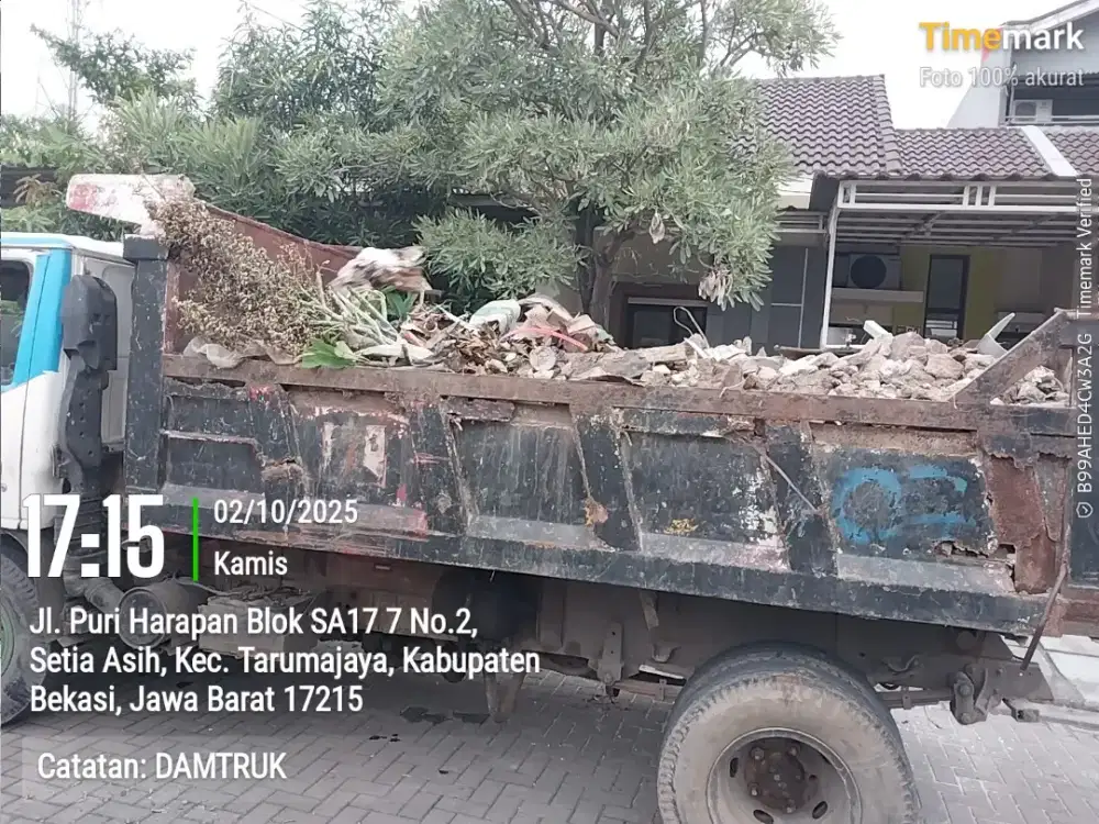 Buang puingsampah bangunan puing bongkaran  rumah