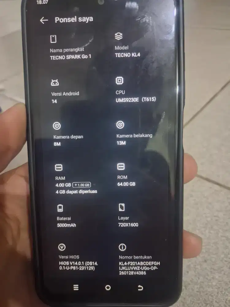 TECNO SPARK GO 1 RAM 4+1+4 ROMB64