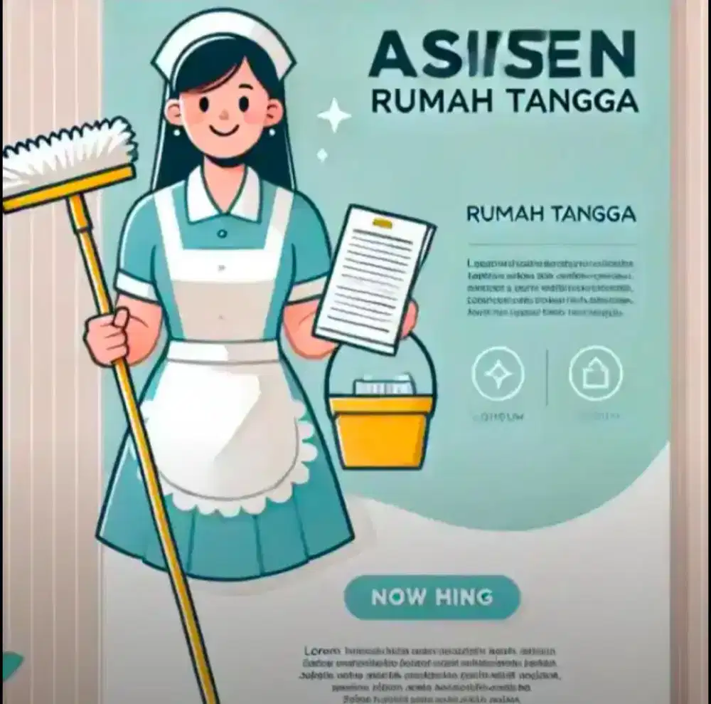 LOWONGAN ART MENGINAP ( MASAK , BERSIH2 DLL )PRT/ ASISTEN RUMAH TANGGA