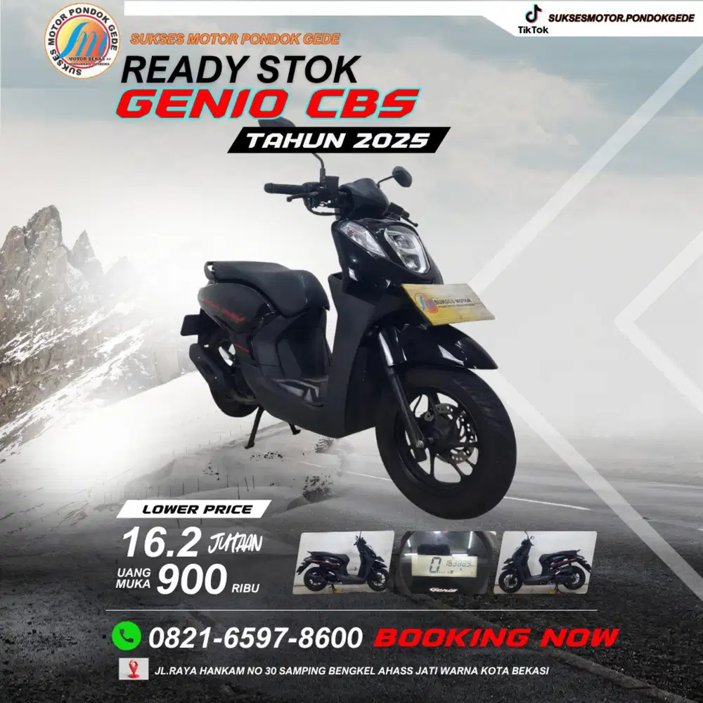 HONDA GENIO CBS TAHUN 2025 KTP LUAR DAERAH BISA KREDIT ATAU CASH