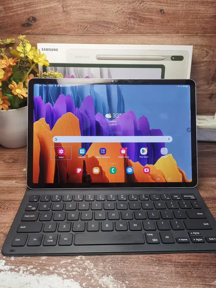 Samsung tab s7 5g ram 6 128gb pen dan keyboard lengkap terima tt