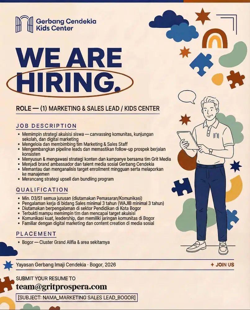 Marketing & Sales Lead — Kids Center Bogor