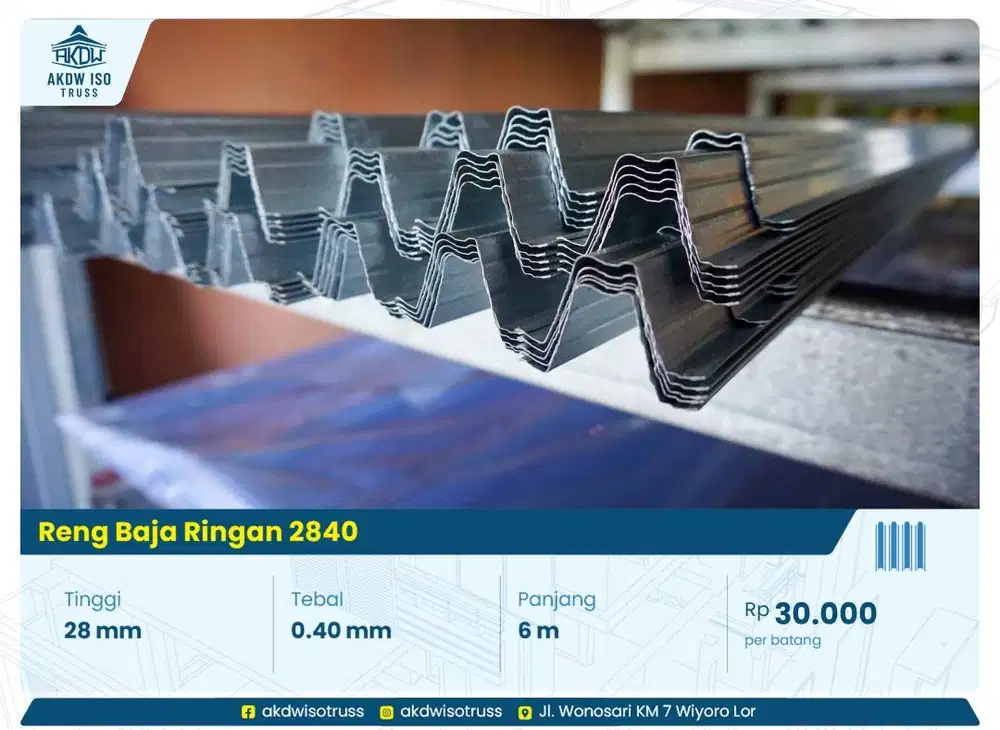 Reng Baja Ringan Berkualitas Tebal 0.45 0.35 Ada Merek Kencana Taso
