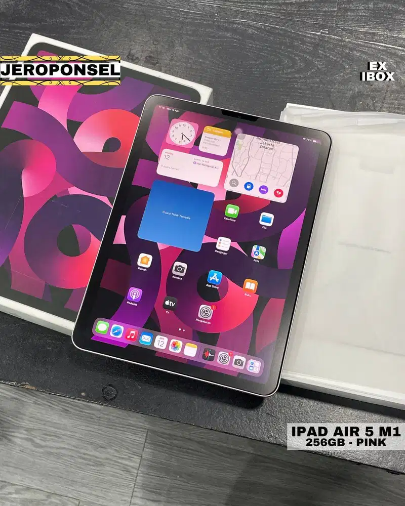 IPAD AIR 5 M1 256GB PINK EX IBOX FULL SET ORIGINAL GARANSI