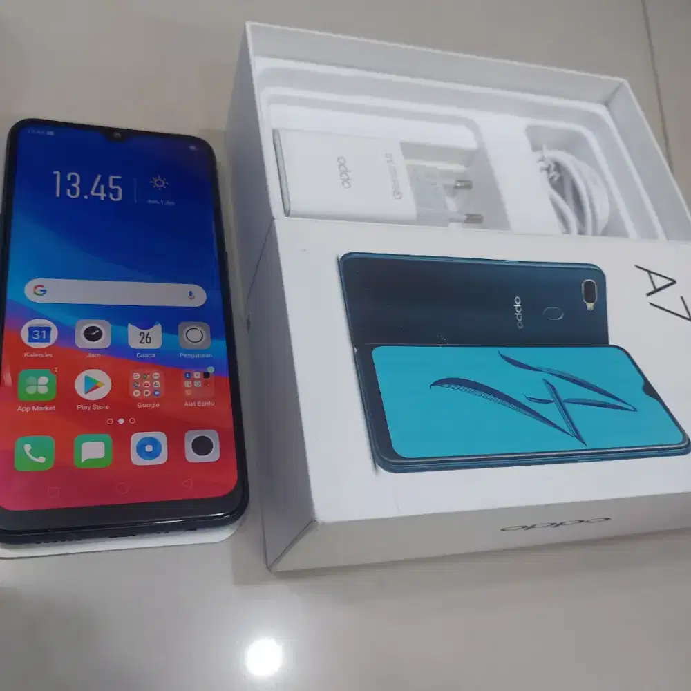 Oppo A7 Ram 4/64 Fullsett Siap Pake