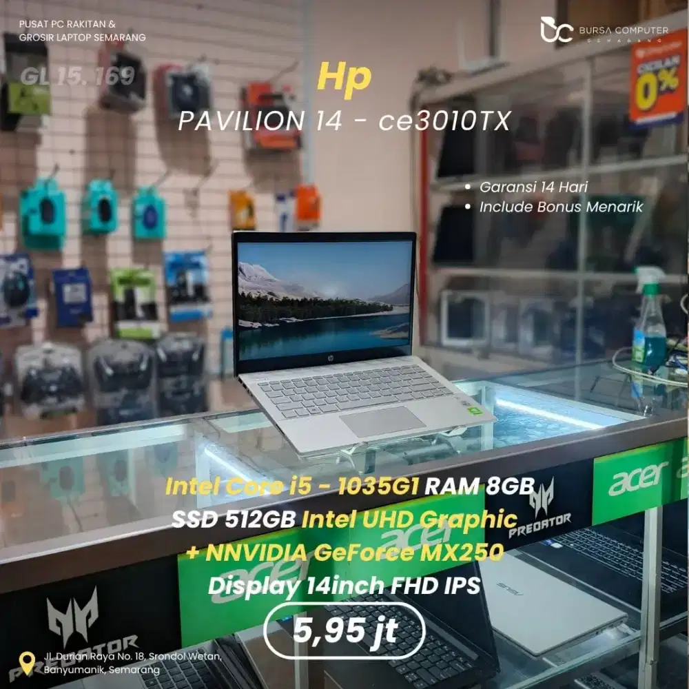 HP Pavilion 14-ce3010TX | Core i5 1035G1 8GB 512GB MX250