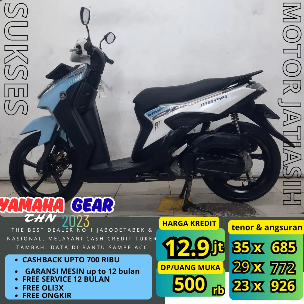 YAMAHA GEAR 125 2023 ANGSURAN TERMURAH SYRT KTP&KK(SUKSESMOTOR)