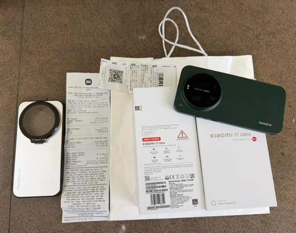 Xiaomi 17 ultra 16 512gb starlit green like new full ori 3 minggu pake