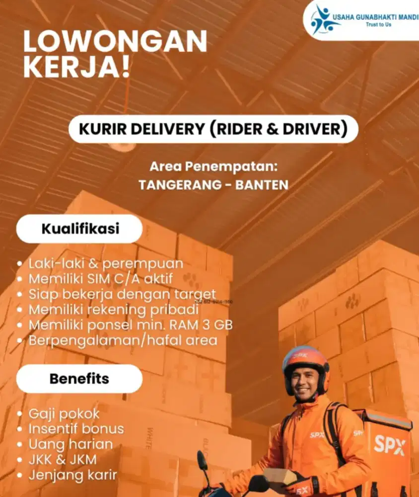 KURIR SPX (SHOPEE EXPRESS) AREA TANGERANG