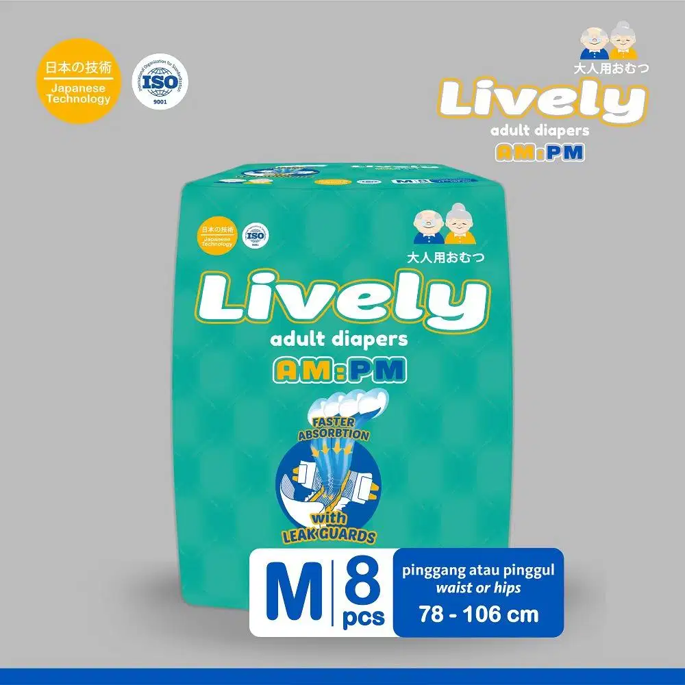 Jual 5 pack Diapers Lively ukuran M untuk Lansia