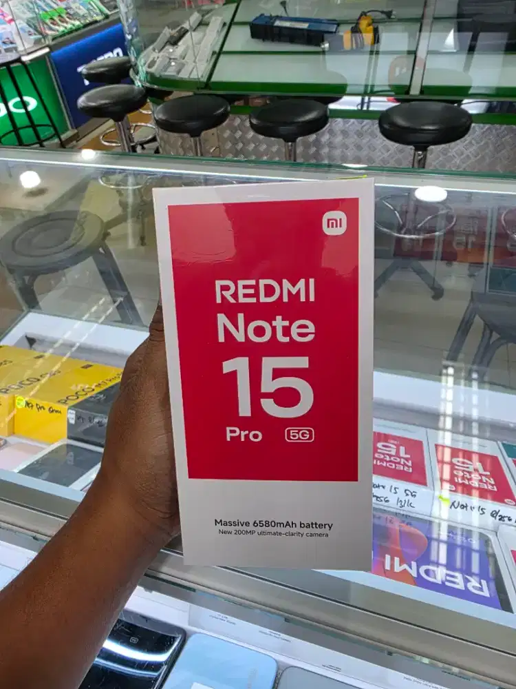 Xiaomi redmi note 15 pro 5G ram 8gb/256gb & 12gb/512gb baru segel