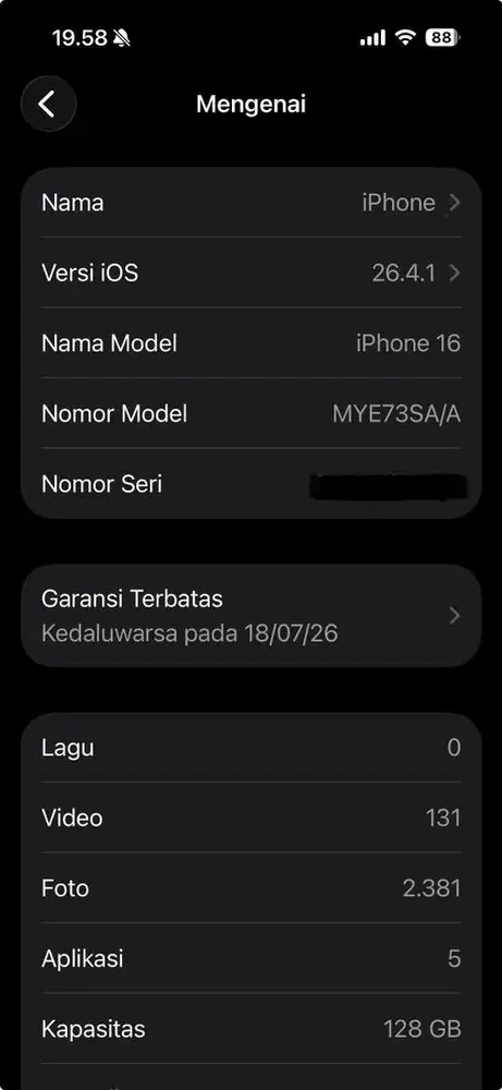 Iphone 16 128 blibli (bundling ori)