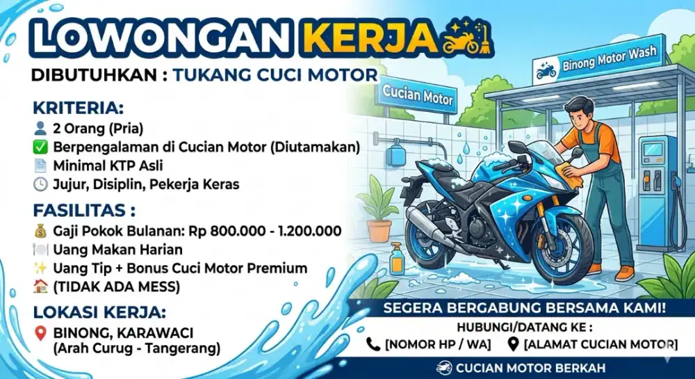 Pekerja cucian motor