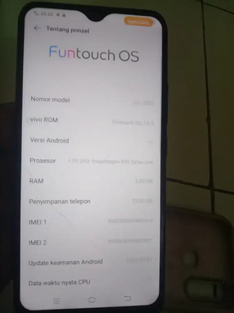 Vivo msh bisa pakai tapi ada mines dikit