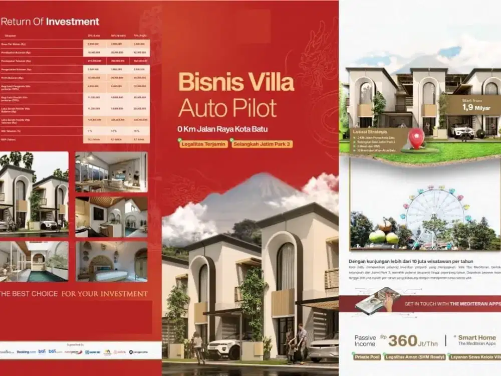 villa dekat wisata jatimpark 3 kota batu 0 km dari jalan raya