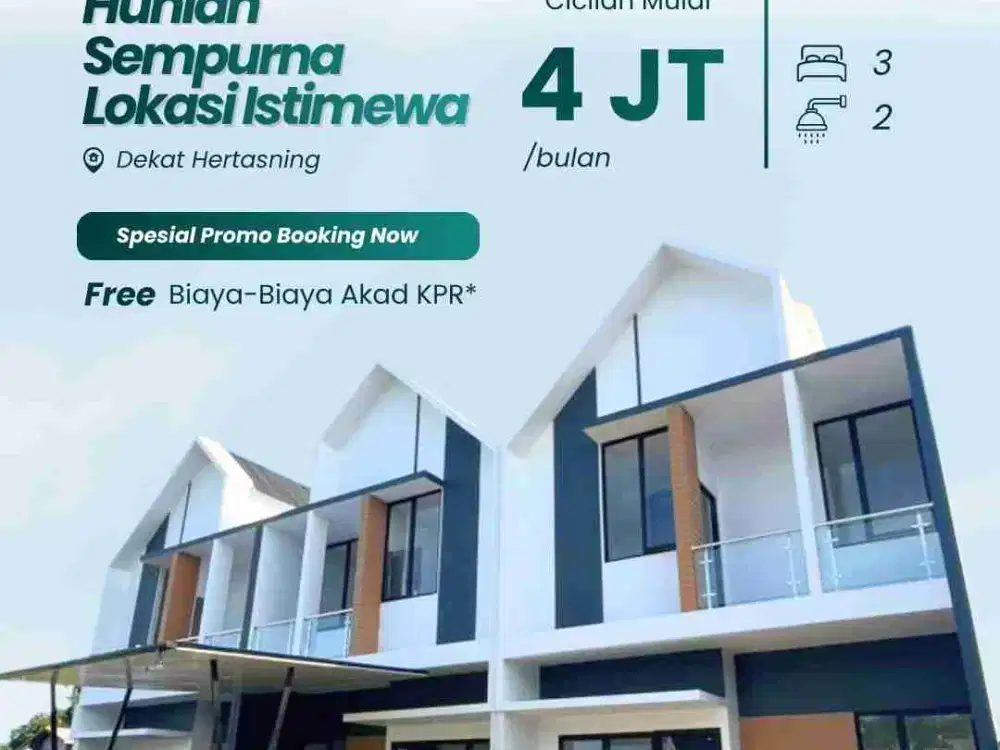 RUMAH 2 LANTAI DEKAT HERTASNING