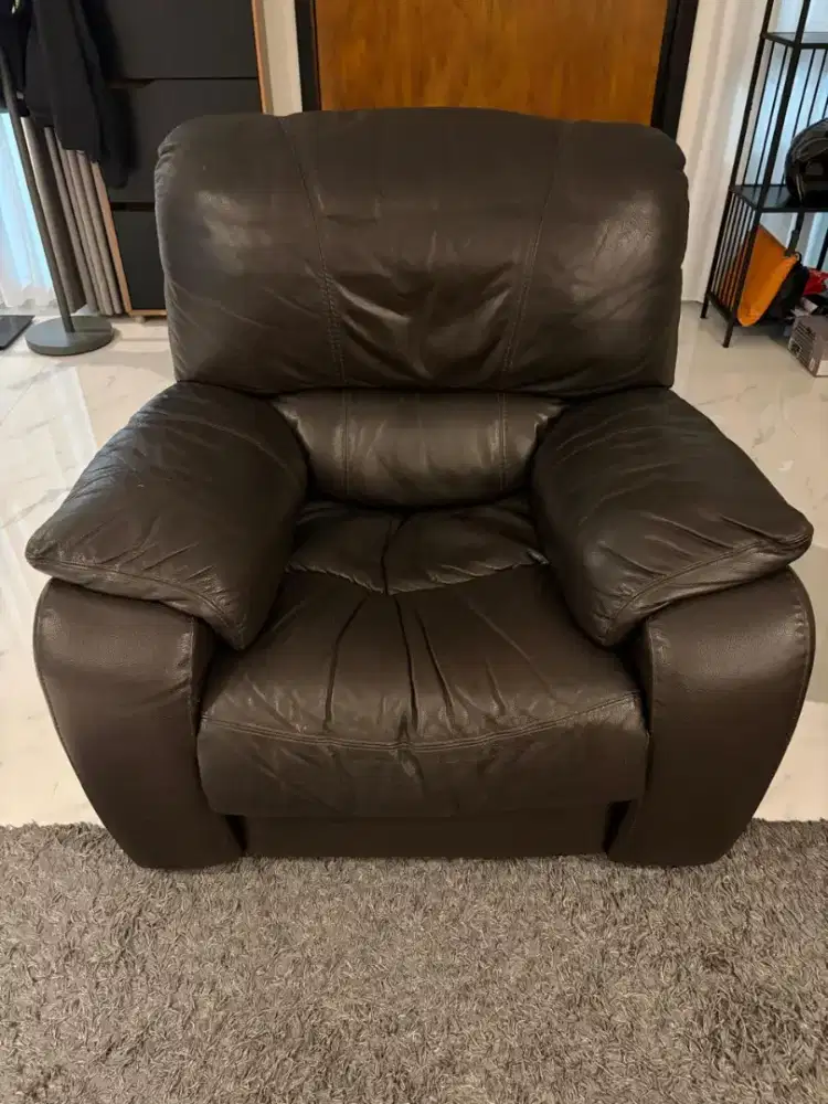 Sofa reclainer kulit asli