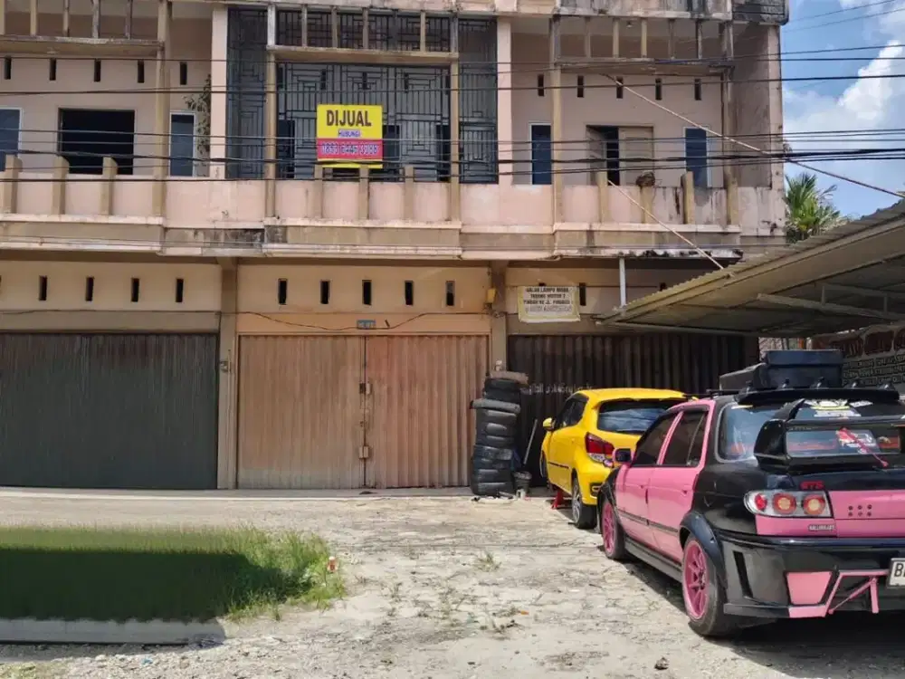 Ruko 2lt murah, siap pakai lokasi tepi jalan Rawamangun - Pekanbaru