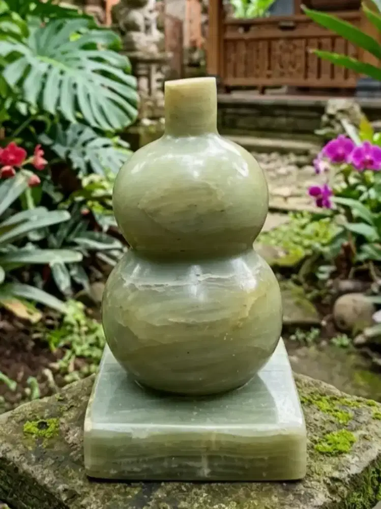 Pajangan F@sil Kayu Hijau Cristal (Giok Pasir Rakit)