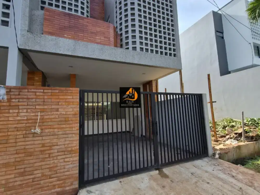 T84.TURUN HARGA Rumah Modern Dalam Komplek Billymoon Pondok Kelapa Jakarta Timur