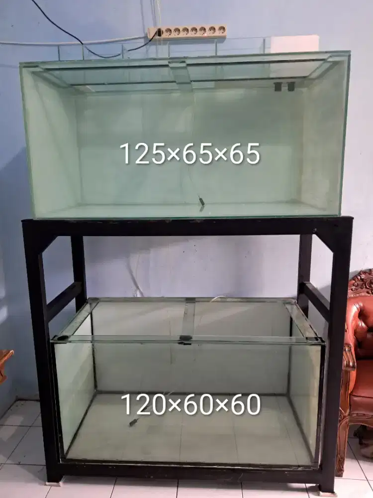 Tank/aquarium 120×65×65 dan 120×60×60 tebal 10mm