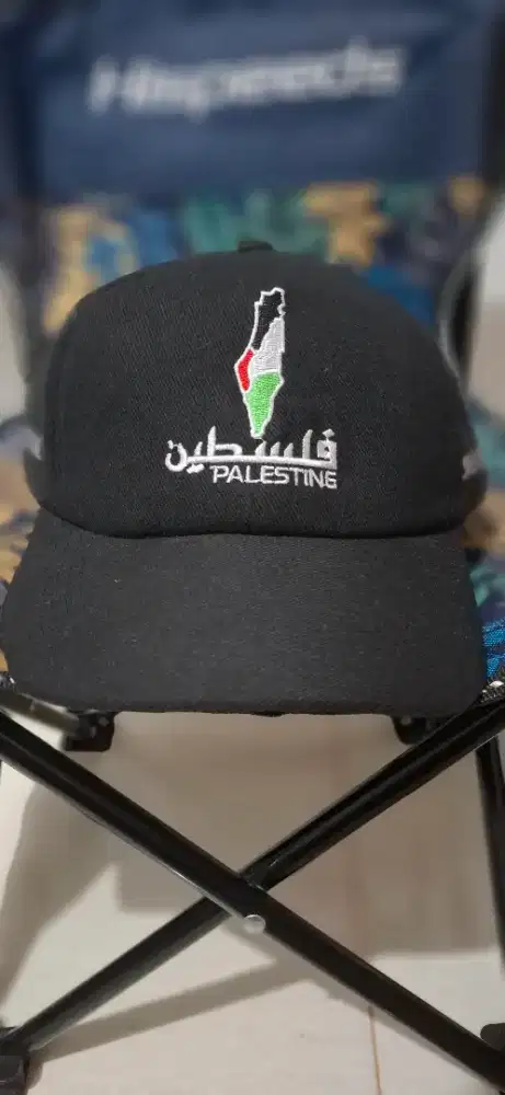TOPI PALESTINE BORDIR PREMIUM | Hitam Keren | Harga Murah
