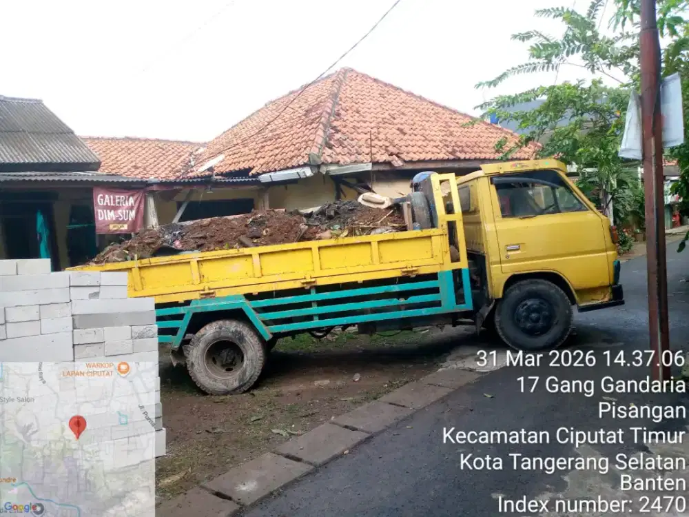 Buang puing,sampah,urugan dll