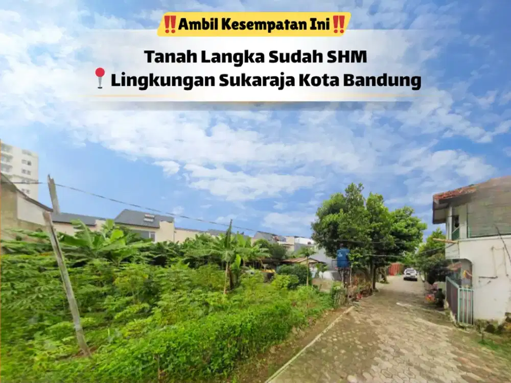 Tanah 396 m² Sukaraja – Bentuk Bagus & Siap Bangun