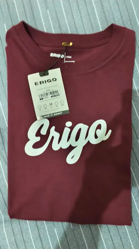 Kaos Erigo Maroon Ukuran L