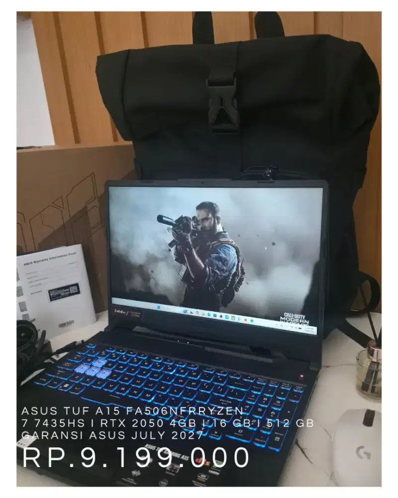 RTX 2050 4GB I Asus TUF A15 FA506NFR I Ryzen 7 7435HS I GARANSI JULY 2