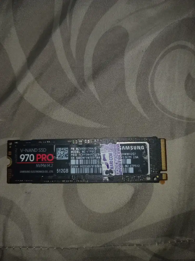NVMe vnand ssd samsung 970 Pro 512gb bisa tt bt tuker tukar tambah