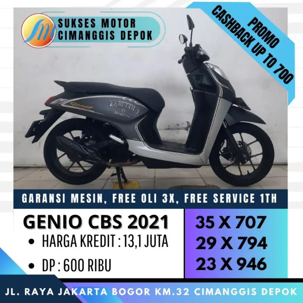 GENIO CBS 2021 TERMURAH CASH KREDIT DP 600 BERGARANSI [SUKSES MOTOR]