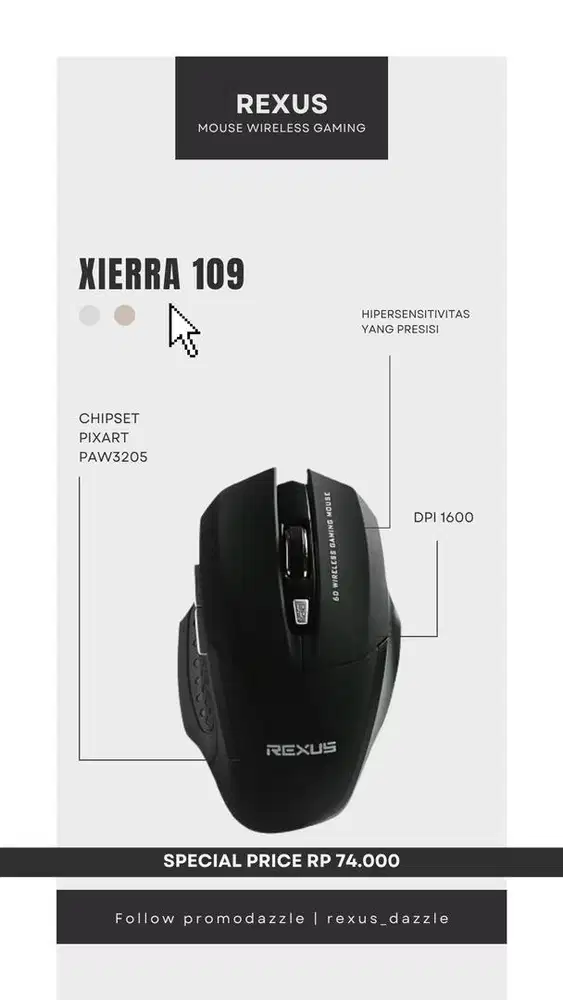 Mouse rexus wireless RX-109