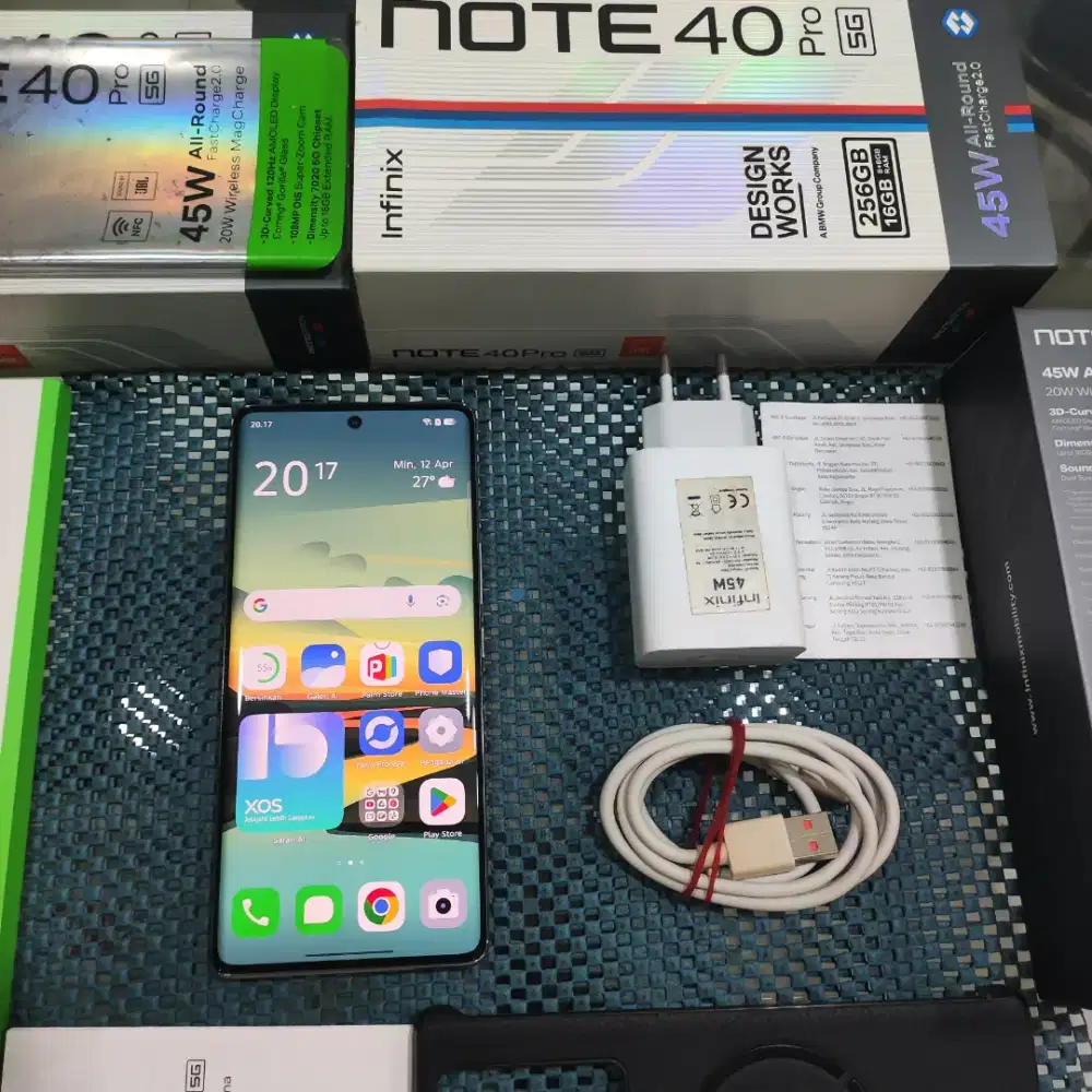 Infinix Note 40 pro, 8/256Gb Fullset, bisa TT